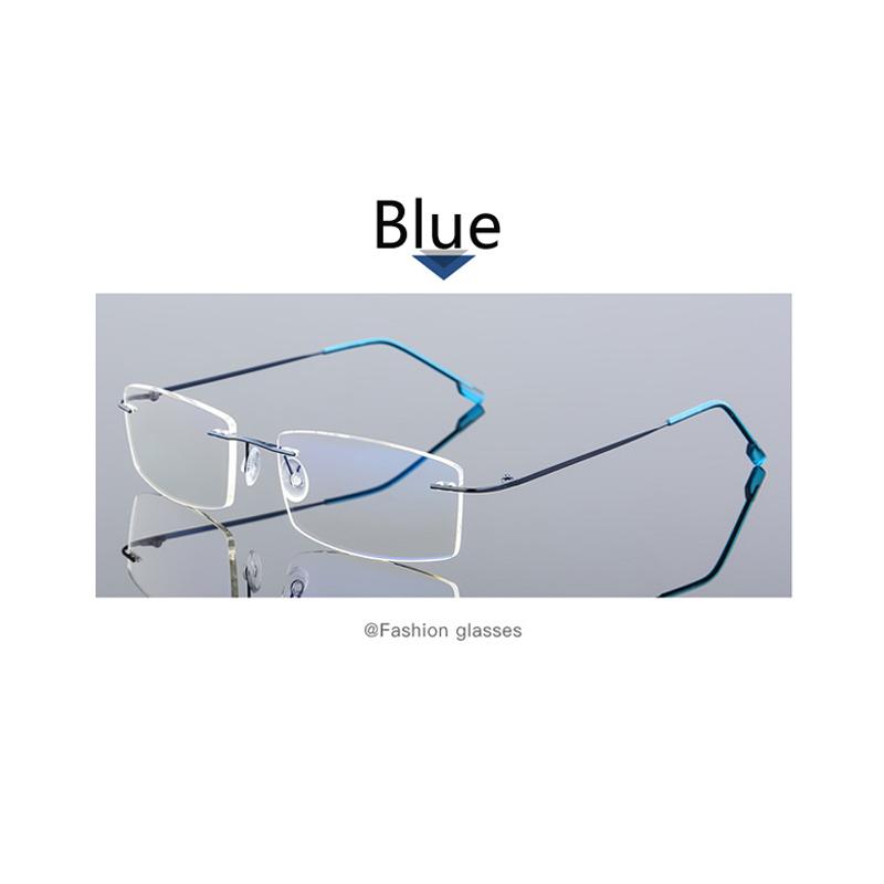 Lunettes Myopes Ultralégères Sans Monture -1.0 -1.5 -2.0 À -5.0 Sans Monture Super Légères en Acier Inoxydable Hypermétropes +1.0 +2.0 +4.0