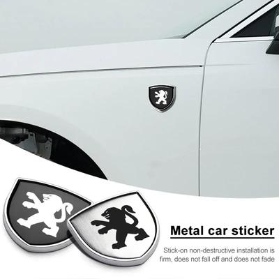Dla Samochodu Peugeot Metalowa Naklejka Niestandardowa Tarcza Naklejka z Godłem Tarczy Bagażnika Samochodu Dla Peugeot 206 207 307 3008 2008 308 407