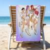 1pc KPop Demon Hunters2 Beach Towel, Beach and Seaside Swimming Pool Equipment, Fashion Pattern, Rectangular, Travel Essentials