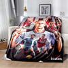 Haaland Football Star Flannel Throw Blanket Soccer Player Photo Print Soft Warm Sofa Cover Sports Collage Decor Blanket Gift For Football Sports Fans