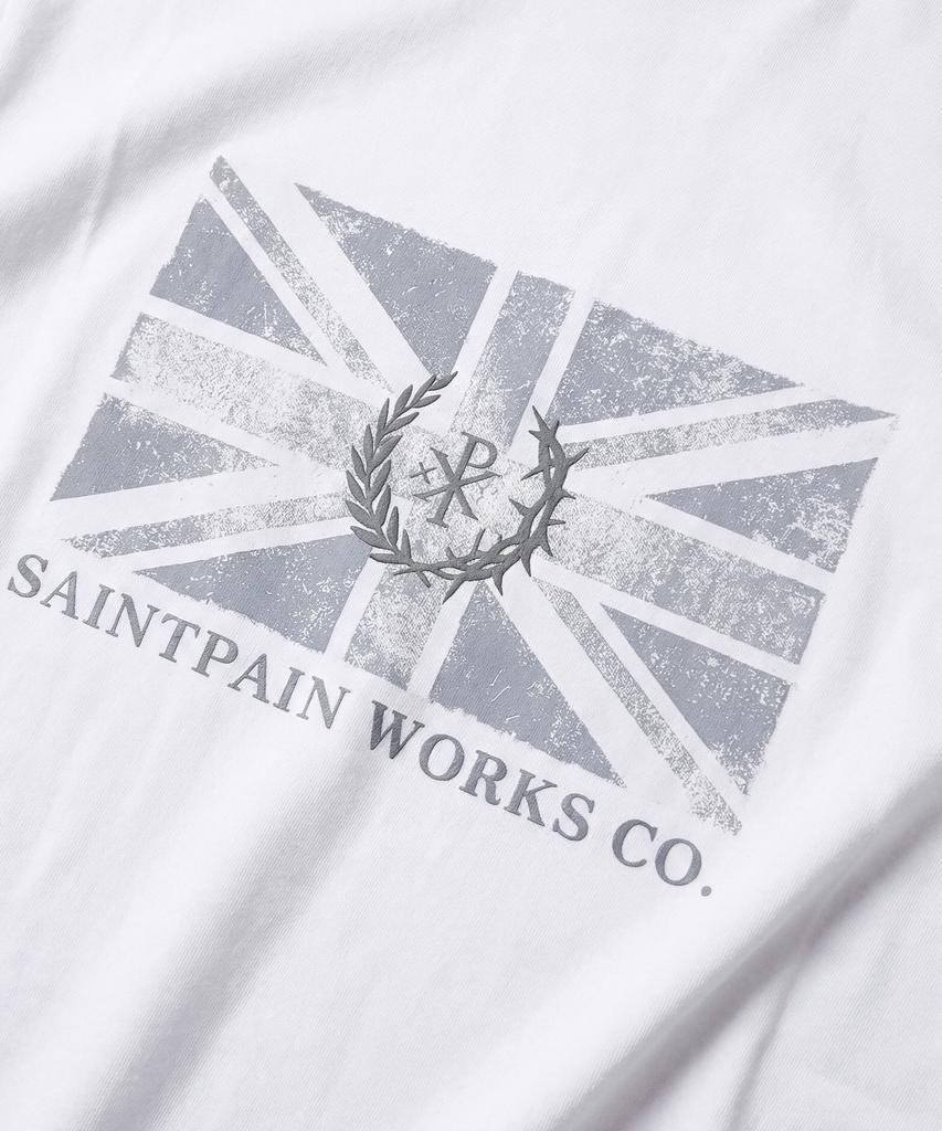 SAINTPAIN Sp Vintage Union Jack Short Sleeve T-Shirt White