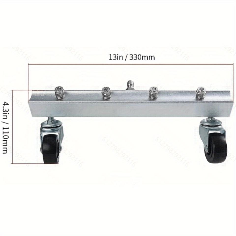 Pressure Water Gun 4000psi-Car Chassis Washer With Wheels-Stainless Steel1/4 Quick Plug Connector-Car Beauty Washer-4 Holes Spray Head-Car Sewer Broom