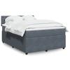 Maison Exclusive - Slatted Bed Base and Mattress Dark Grey 160x200cm Velvet