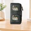 Floral Sleeping Cat Long Zipper Wallet Unisex Fashion Clutch Bag Large Capacity Card Holder Coin Purse Suitable For Daily Commute Travel Shopping