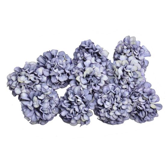 10Pcs Simulation Flower Heads Artificial Hydrangea DIY Accessories Home Decor