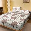 Piece 1 Of M-Bear Pattern Frosted Bedsheet, Bedroom Printed Bedspread, Bedding Excluding Pillowcases