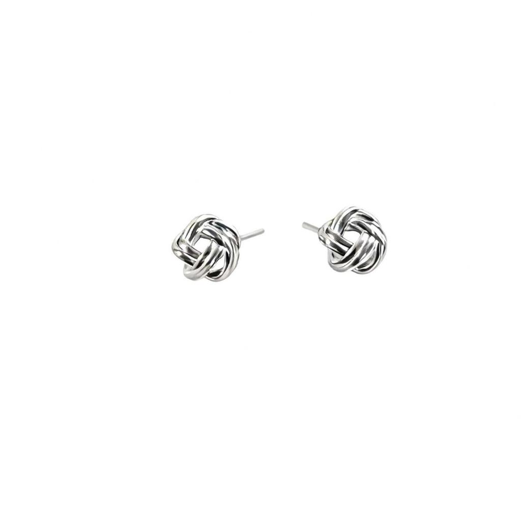18k Gold-Plated Twisted Rope Stud Earrings in S925 Sterling Silver – Unique, Versatile, and Stylish Design