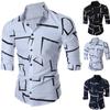 Herrenhemden Revers Button-Down-Hemden Lässig Designer Strukturiert Bedruckt Langarm Tops Herrenbekleidung Gesellschaftshemden