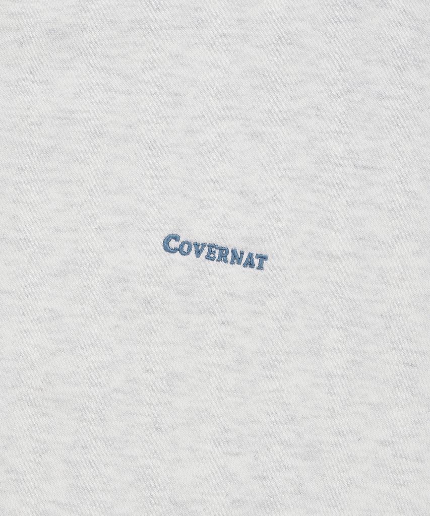 COVERNAT Small Logo Zip-Up Hoodie Heather Grey