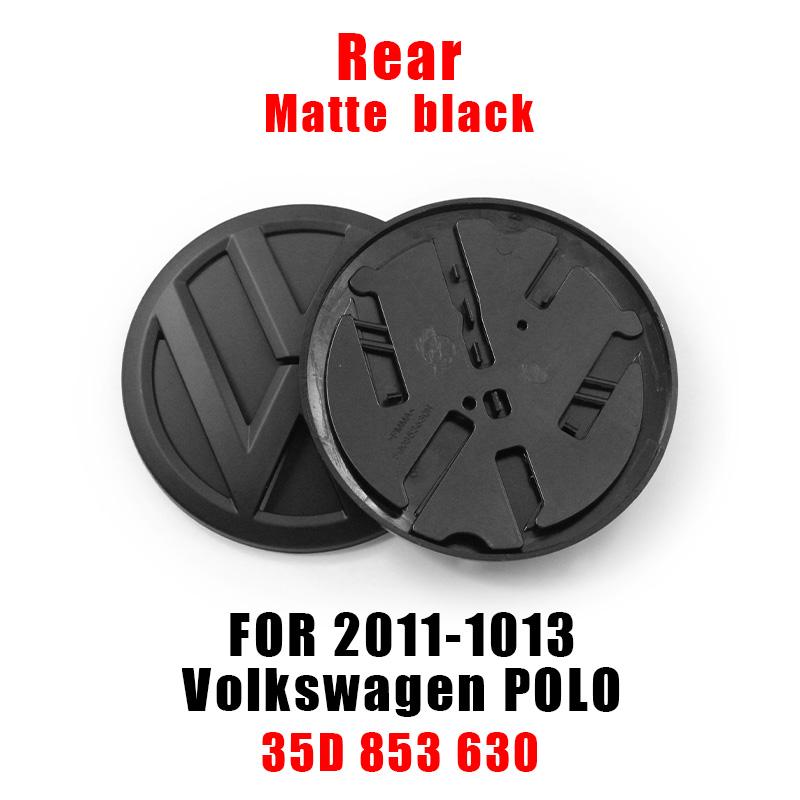 SVLHP1 VW 120mm 110mm Car Logo Emblem Hood Front And Rear Tail Mark Rear Badge 6R0853600A Accessory For Volkswagen Polo 2011 2012 2013