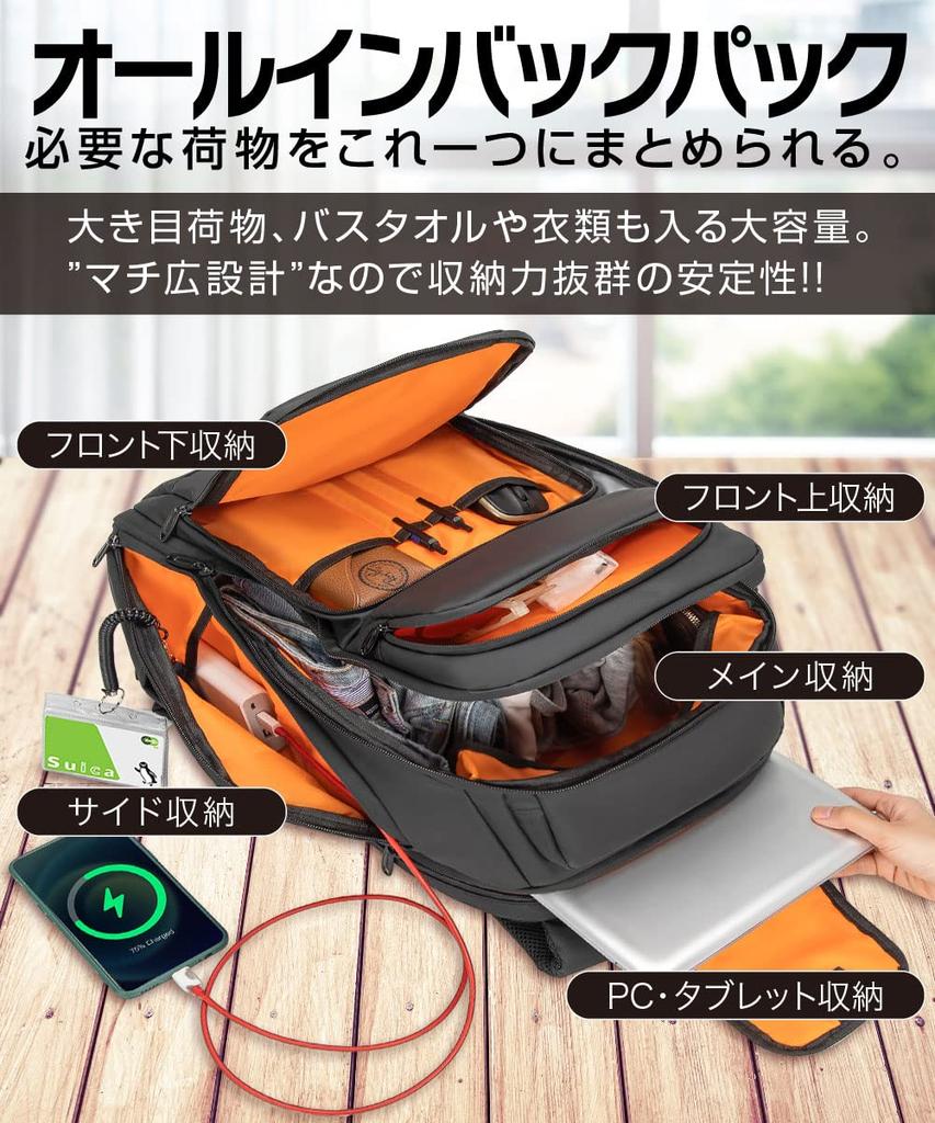 Business Lunch Square Large PC For Business USB Charging Prevents Deformation [ABIBA] Backpack, Men's Backpack, Bag, Rucksack, Capacity, Backpack,