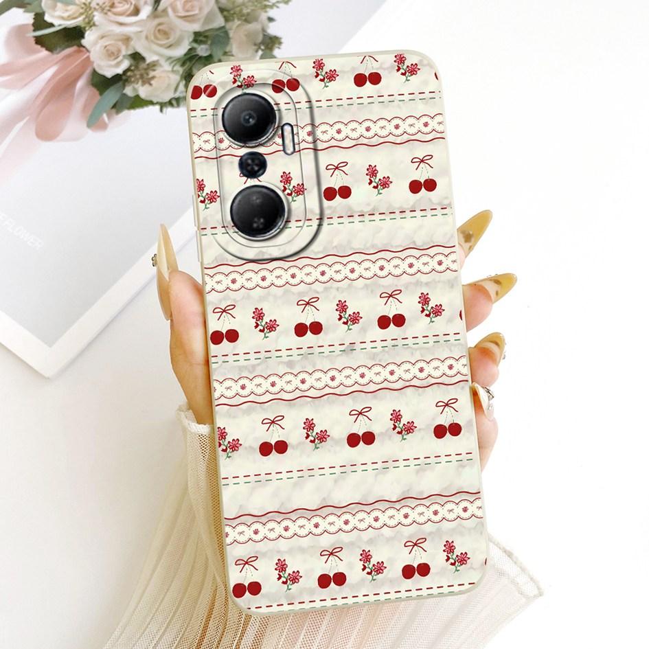 For Infinix Hot 20 Play Case X6825 Popular Flower Cover Soft Liquid Silicone Phone Shell For Infinix Hot 20s 20i Hot20 4G Covers