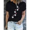 Women'S Printed T-Shirt Comfortable Fashion Casual Short Sleeve Round Neck Daily Wear Top