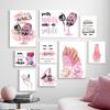 Abstract Beauty Lashes Nails Polish Salon Lipstick Nordic Wall Art Canvas Painting Posters And Prints Wall Pictures For