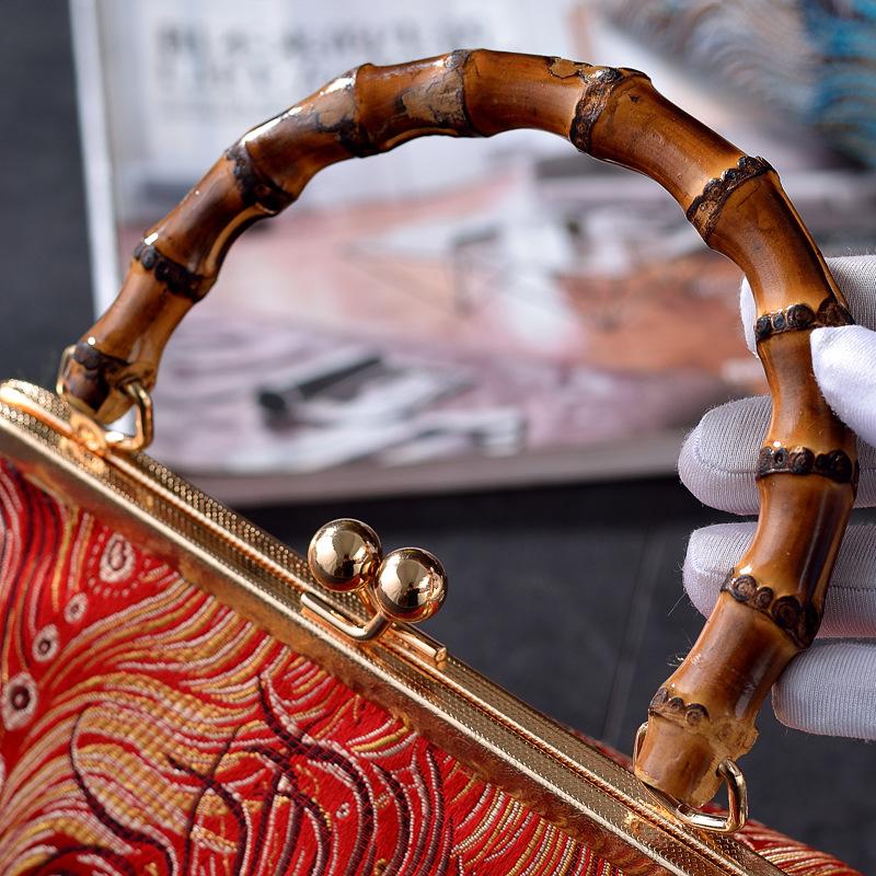 Bamboo Handbag Cheongsam Chinese New Year Bag Annual Meeting Bag