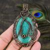 Amazonite Fait Main Fil de Cuivre Enroulé Bijou Pendentif 3.15 j8K68