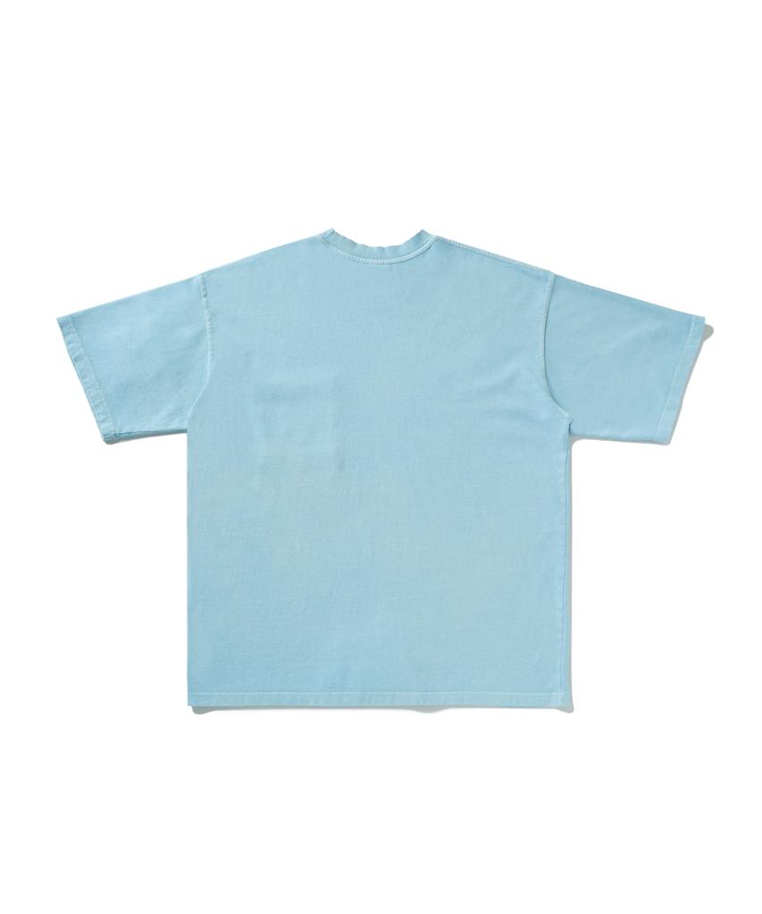 Peullukeu Slam Logo Pigment Pocket Short Sleeve T-Shirt Sky Fst401