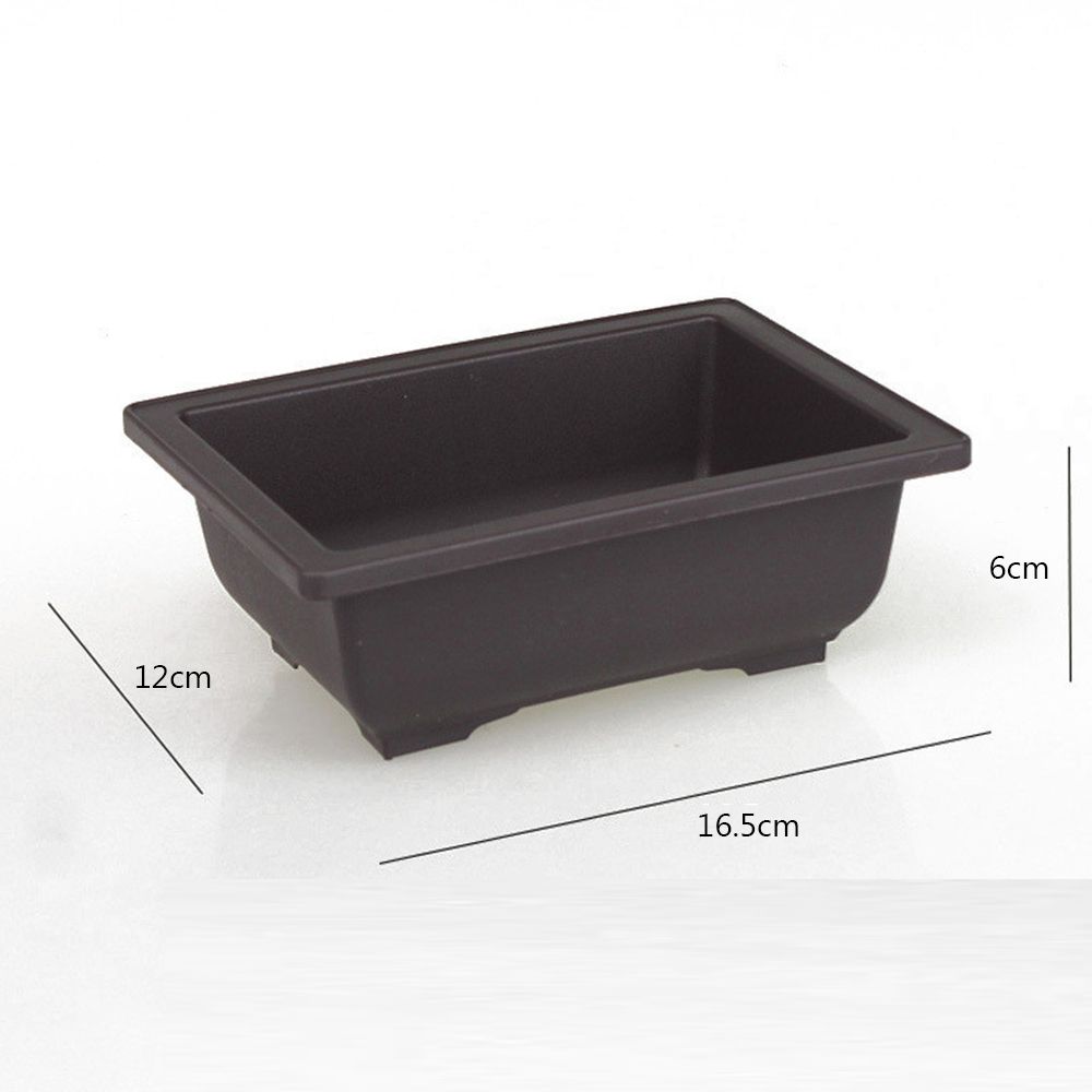 Plastic Planter Balcony Square Flower Pot Bonsai Plant Bowl Succulent Basin