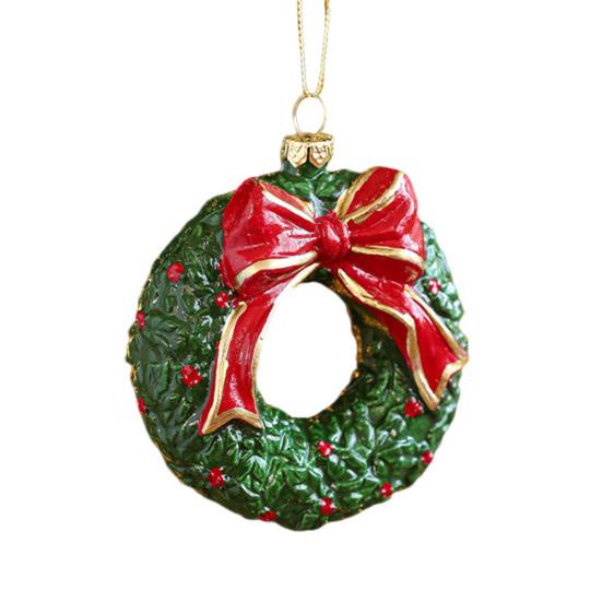 Cartoon Plastic Ornaments Santa Tree Designs Colorful Christmas Decorations with