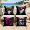 BBlink Band Rock Cushion Cover Silky Short Plush Invisible Zipper Dustproof Sofa Pillow Case For Home Decor