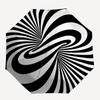 1 pièce Parapluie Pliant Automatique à Motif Spirale Abstrait, Conception Portable et Pliable avec 8 Baleines, Accessoire d'Extérieur Décontracté pour Halloween et Noël