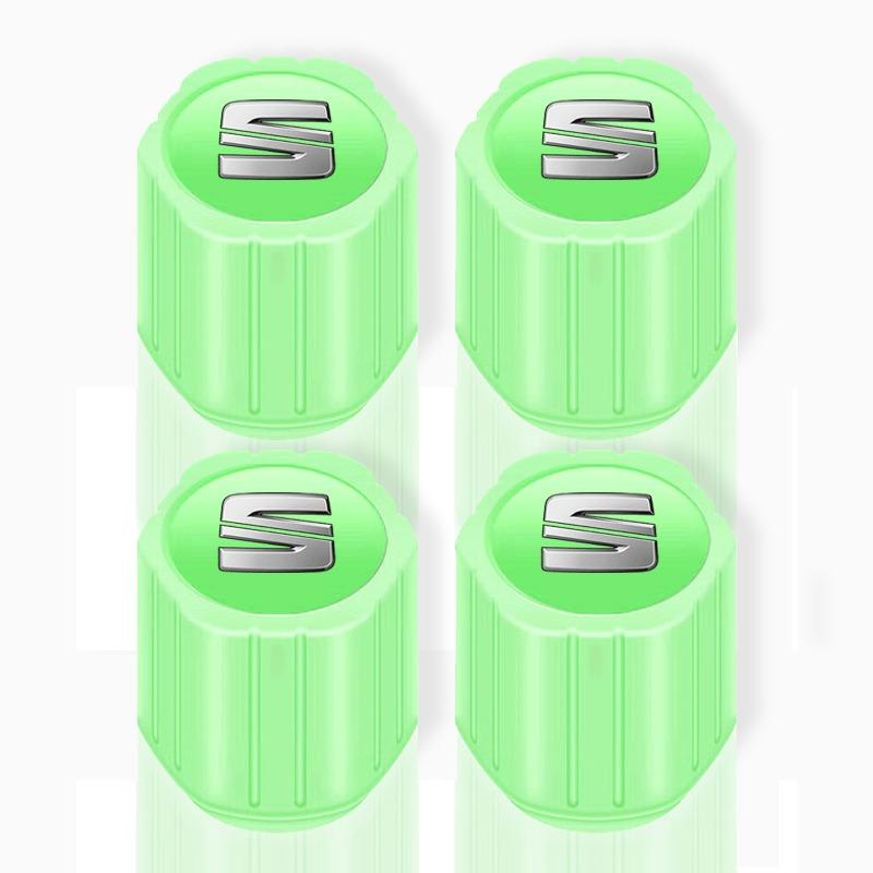 Luminous Car Tire Valve Caps Fluorescent Motorcycle Wheel Tyre For SEAT Arona Ateca Tarraco Minimo IBL EL-BORN LEON