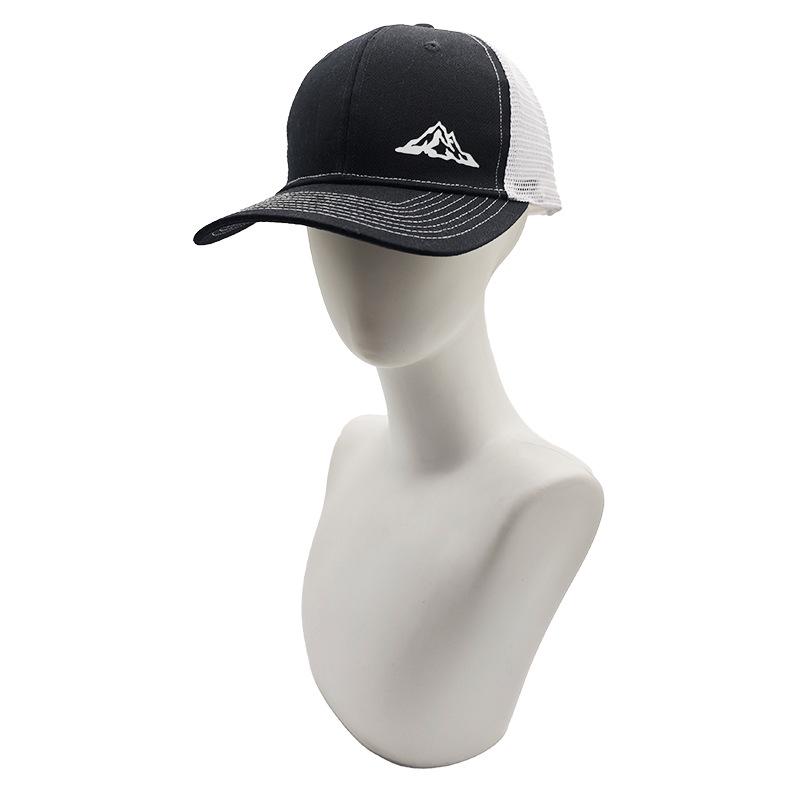 Creative Mountain View Trucker Hat: Curved, Quick-Dry Mesh Cap for Men