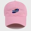 W Round Star Washed Ball Cap - Light Pink