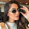 Diamond Sunglasses Women'S High-End Oval Frame Metal Glasses Sunglasses Men