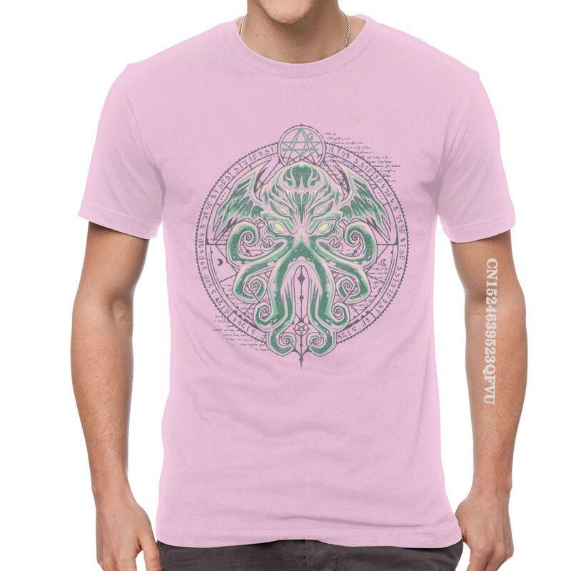 Great Cthulhu T Shirts Men Fashion T Shirt Cotton Oversized Horror Movie Lovecraft Tshirt Unique Tees Tops Fast Shipping