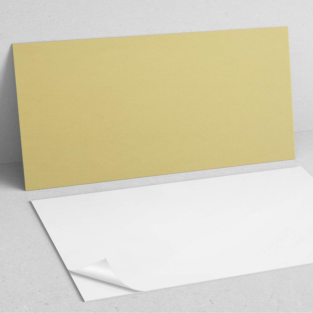 Vinyl Wall Panel for Modern Interior Decoration 100x50 Cm Yellow Color