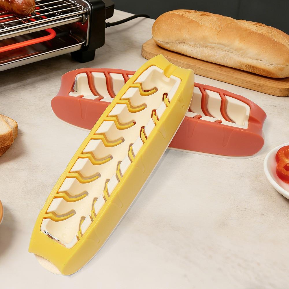 Non-stick Sausage Slicer Press Type Banana Cutter Commercial Hot Dog Cutter Easily Demouling