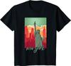 New York Skyline Heartbeat Statue of Liberty I Love New York T-Shirt Four Seasons Unisex Clothing Oversized T Shirt Tees Cotton