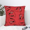 C-Clifford Red Dog Pillow Case Square Pillow Cover Funny Pillowcases For Living Room Bed Chair