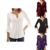 Mode Dames Slim Fit Lange Mouwen Blouse Shirt Casual Katoenen T-shirt Voor Moeiteloze Stijl
