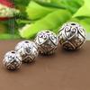 Prata Tibetana DIY Joias Contas Redondas e Espaçadores - Estilo Antigo Cardamomo