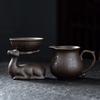 Service à thé rétro fait main en argile violette, tasse de thé, accessoires pour la cérémonie du thé, séparateur de thé domestique, passoire à thé Chahai
