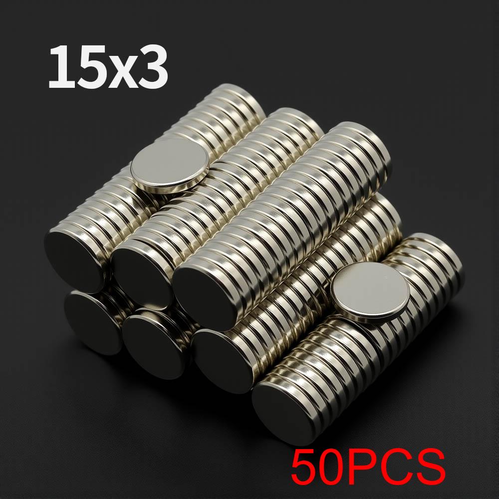 15x3mm Powerful Neodymium Magnet N35 NdfeB Permanent Magnetic imanes Round Super Strong Fridge Magnets DIY