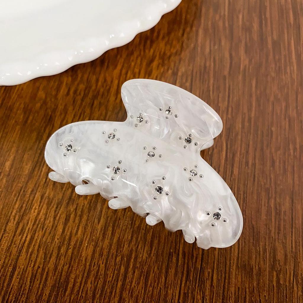 Bofeiya Diamond-Studded Acrylic Flower Hair Clip - Elegant, Luxurious, Simple Hair Accessory