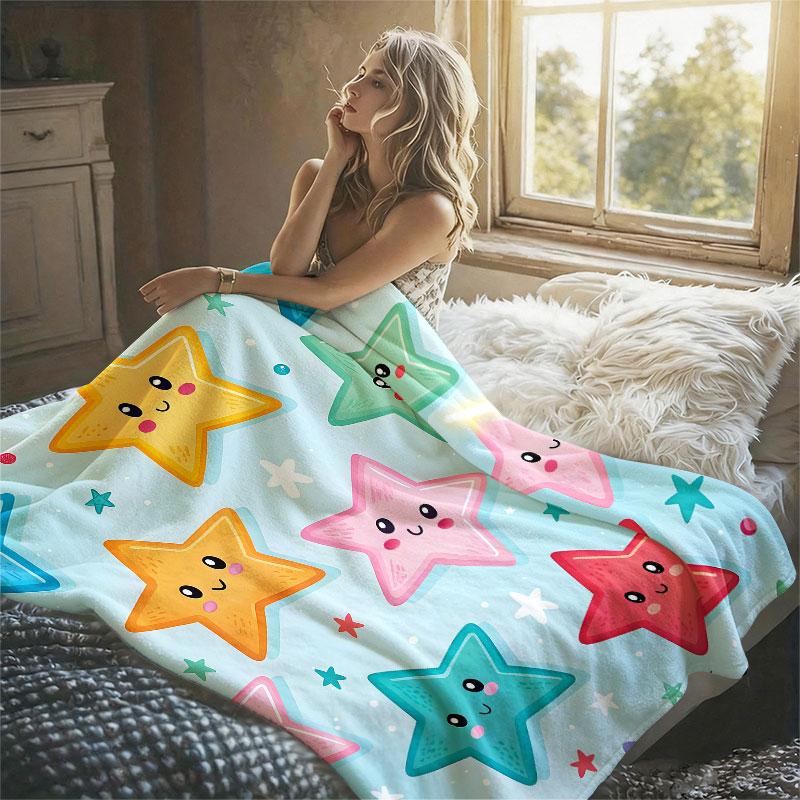 Cute Ghost Halloween Pattern Flannel Blanket Warm Soft Halloween Christmas Decorative Couch Warm Cozy All-Season Gift