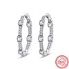 925 Sterling Silber Charm Doppel Creolen Ewige Herz Ohrringe Damen Mode Anhänger Funkelnde Pavé Ohrstecker Geschenke