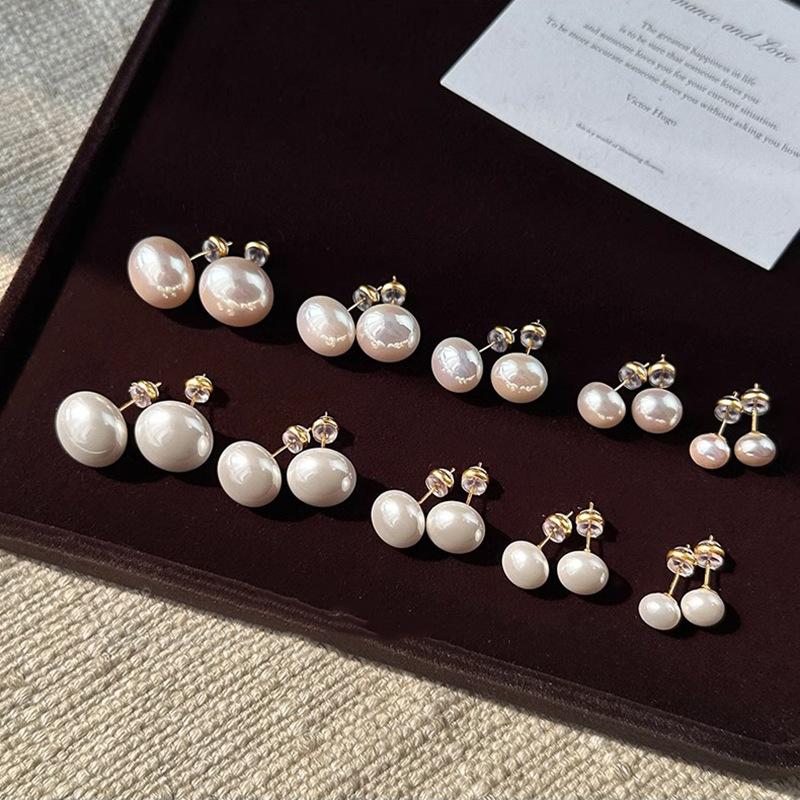 925 Sterling Zilver Vintage Parel Oorbellen Minimalistische Verfijnde Stud Oorbellen Elegante Sieraden Cadeau voor Vrouwen Klassieke Retro Parel Oorbellen