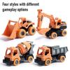 1/4Pcs Kids Construction Truck Toy Inertia Drive Movable Joints Engineering Vehicle Toddlers Educational