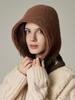 Hwaiteusaenjeu Two-Tone Wool Boucle Balaclava Perna (3 Colors)