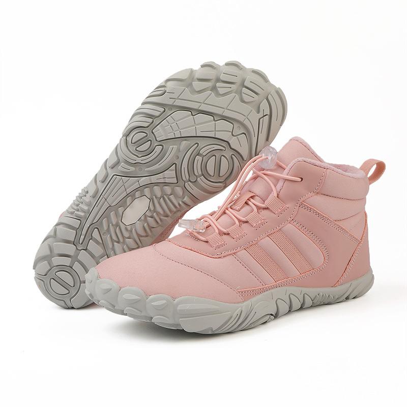 2024 Snow Boots Waterproof Men Winter Shoes Barefoot Ankle Boots Couple Snow Shoes Outdoor Hiking Shoes Fur Warm Plush Boots