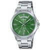 G-SHOCK Series 50 Meters Waterproof, Versatile and Fashionable for Daily Use, Quartz, Steel Strap, , Men's Watch, Green Dial MTP-1381D-3AV
