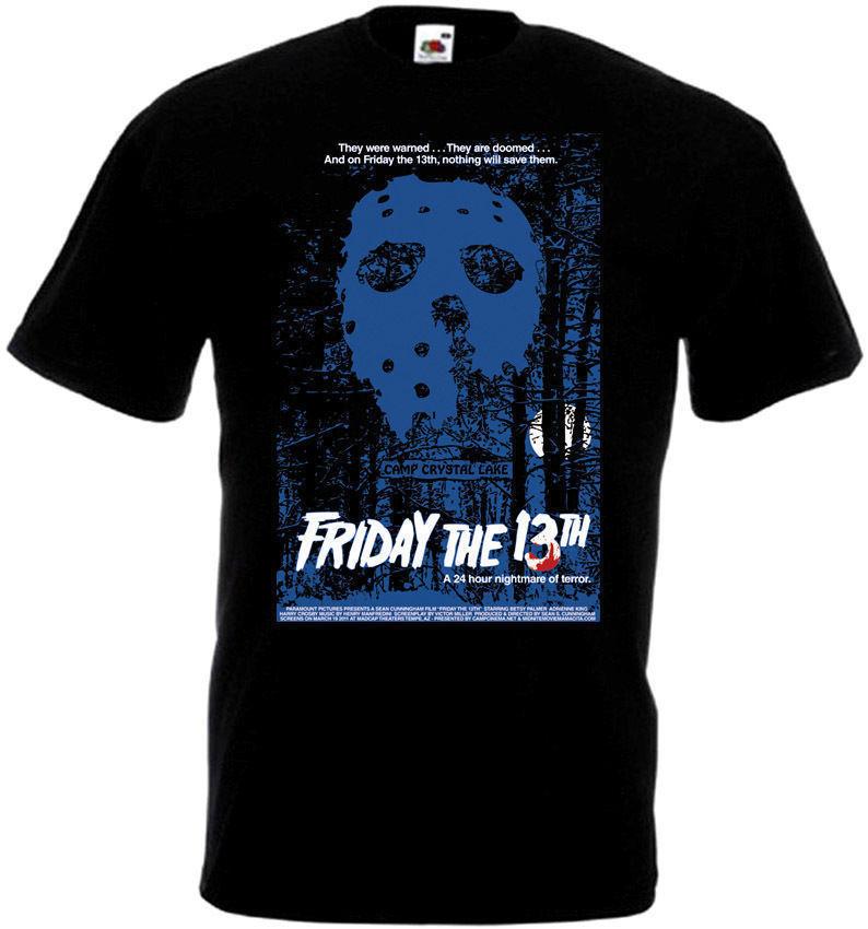 Friday The 13th v22 T-shirt black movie poster all sizes S5XL
