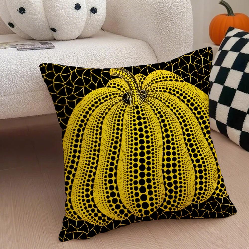 Dot Art Y-Yayoi Kusama Cushion Cover Throw Pillow Cover Hidden Button Durable Polyester Chair Cushion