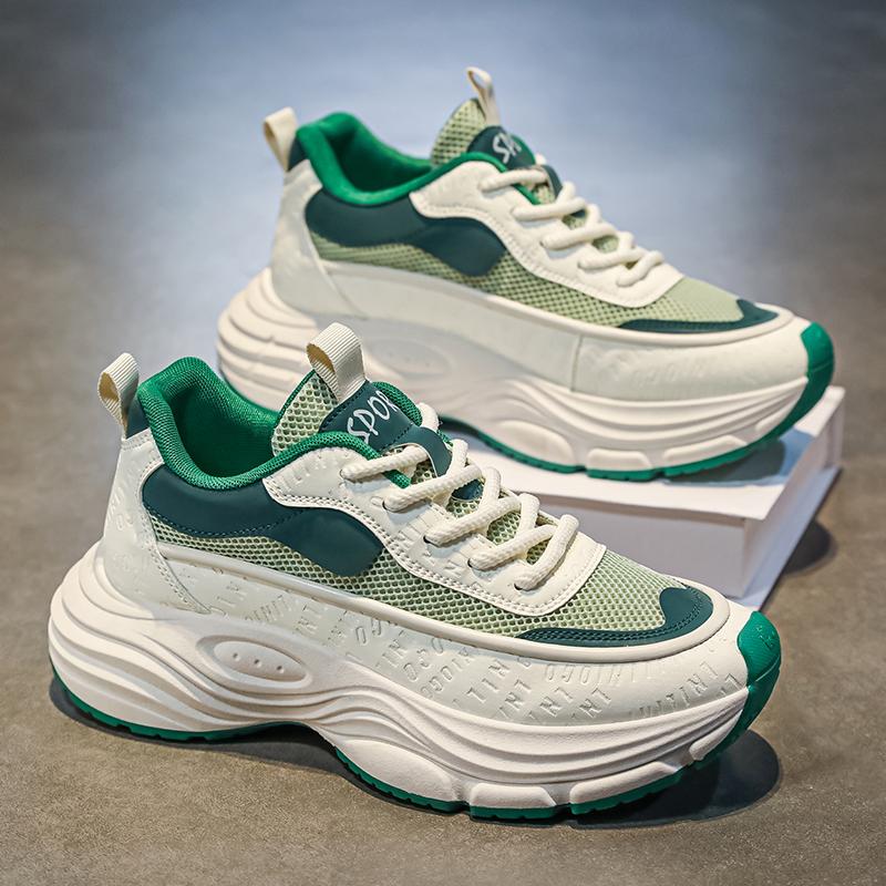 Men's Shoes 2025 Autumn and Winter New Fashion Trend Comfortable Versatile Dad Shoes Thick Sole Explosive Casual Sports Shoes