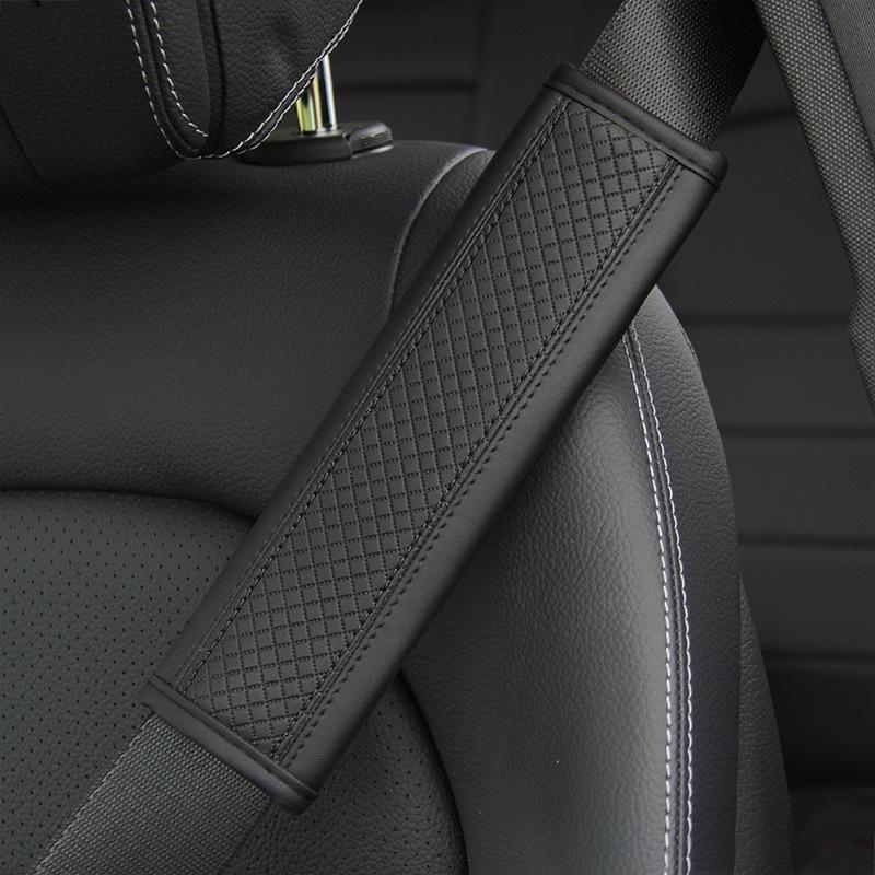 Car Accessories Seat Belt PU Leather Safety Belt Shoulder Cover Breathable Protection Seat Belt Padding Pad Auto Interior Access